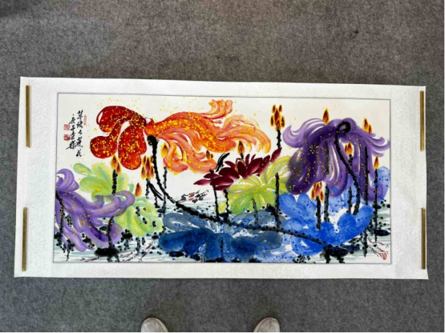 白世杰荷花图