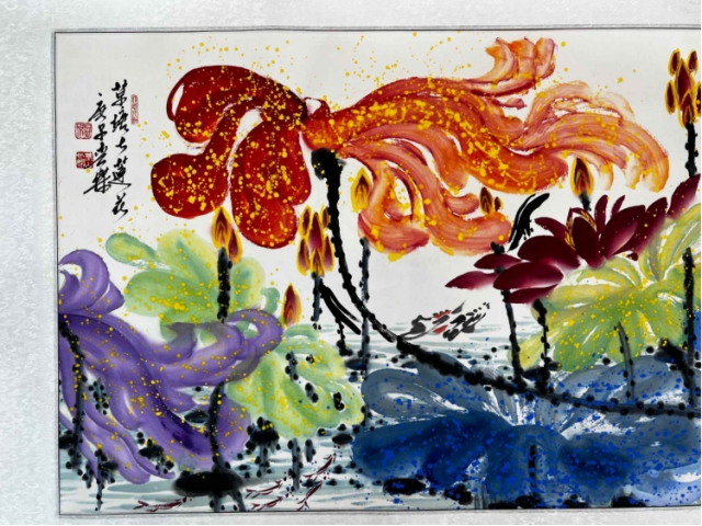 白世杰荷花图