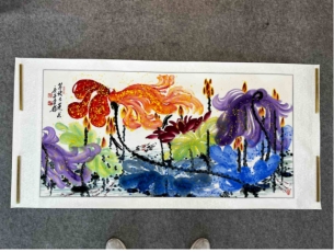 白世杰荷花图