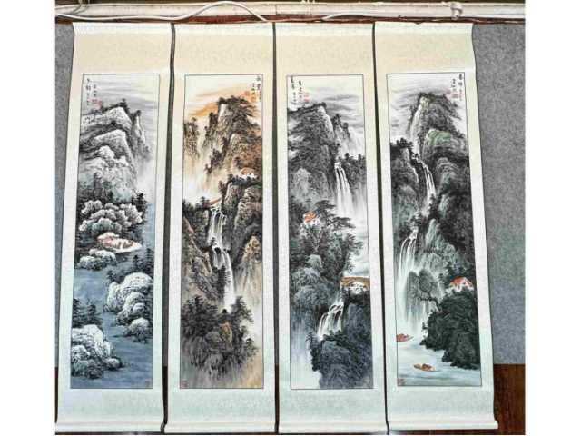 房景州四条屏