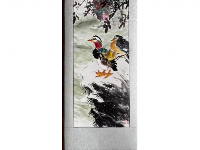 梅兰竹菊四条屏