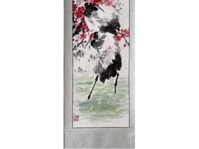 梅兰竹菊四条屏