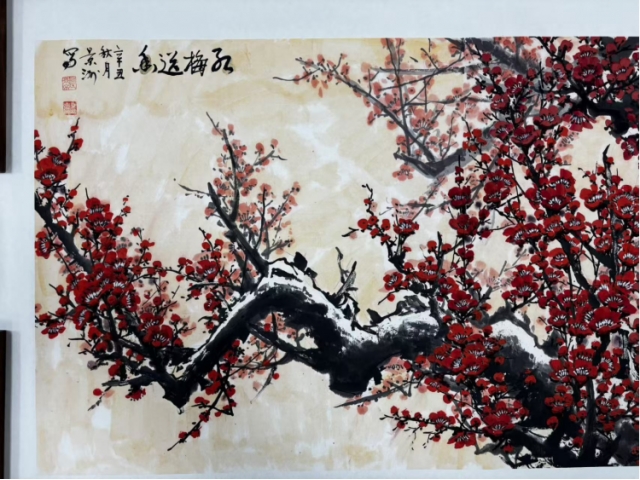 房景州梅花横轴ycg