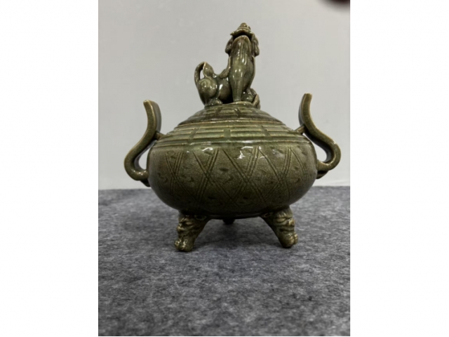 三足香炉-古