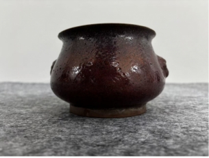紫金釉兽耳炉-古