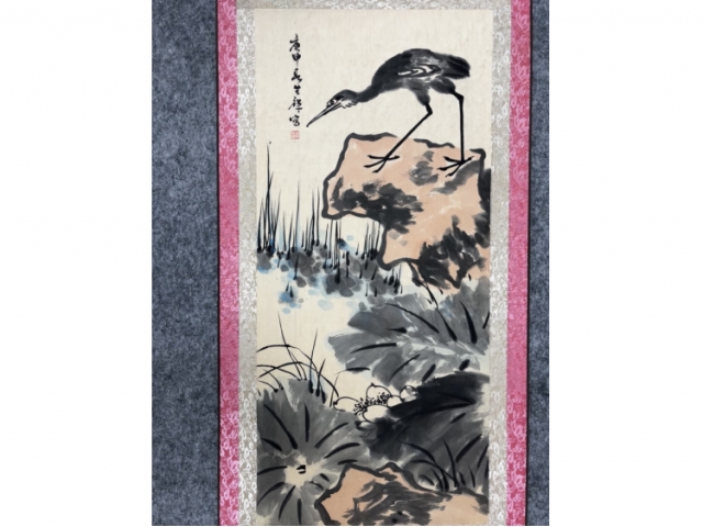 民间旧藏画-李苦禅