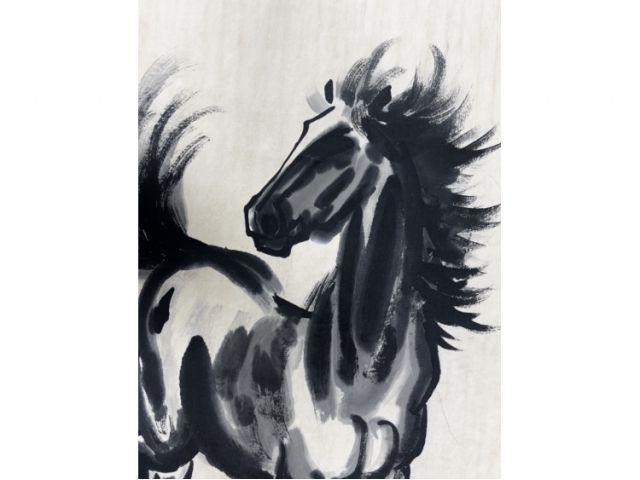 民间旧藏画-徐悲鸿