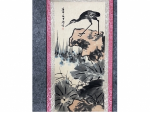 民间旧藏画-李苦禅