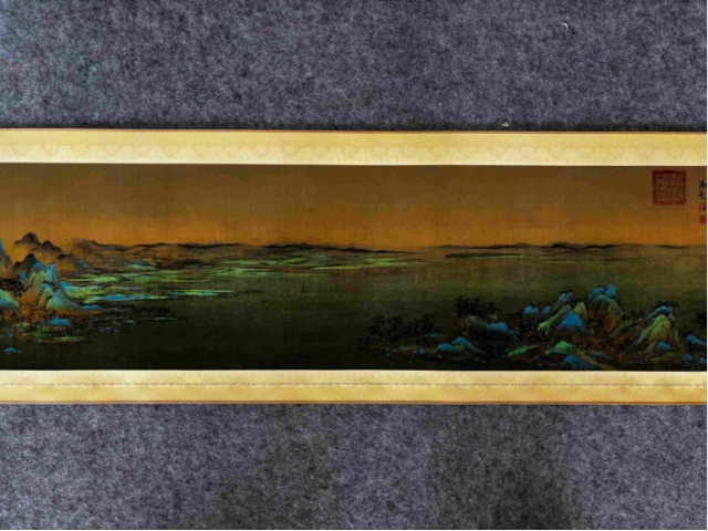 民间旧藏画-千里江山图