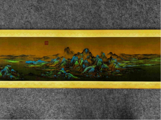 民间旧藏画-千里江山图