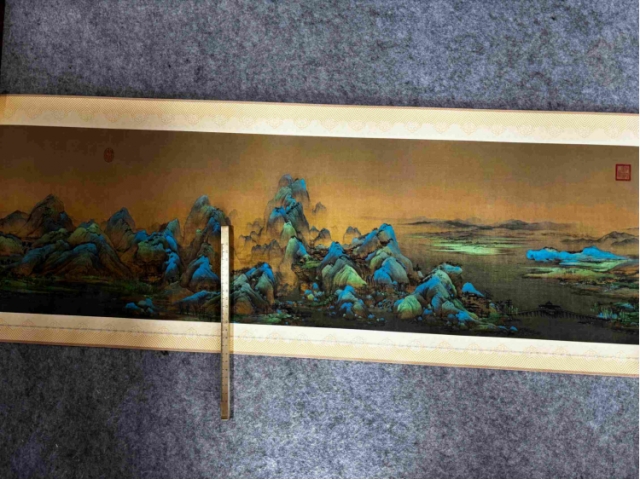 民间旧藏画-千里江山图