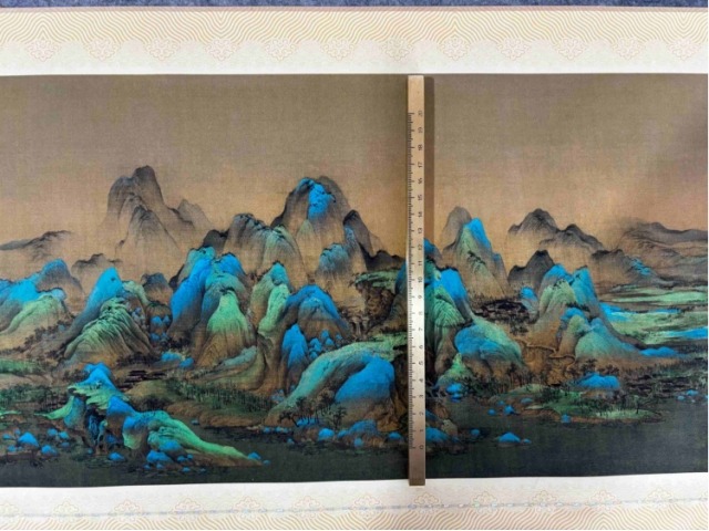 民间旧藏画-千里江山图