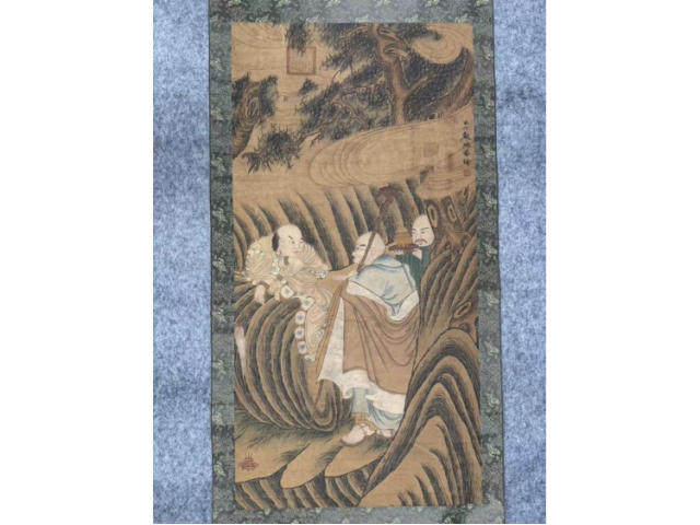 民间旧藏画-丁观鹏