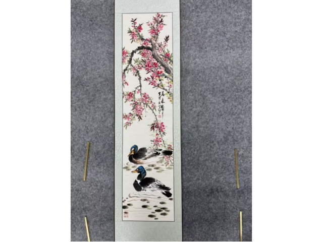 民间收藏-花鸟四条屏