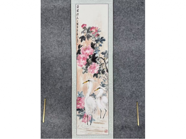 民间收藏-花鸟四条屏