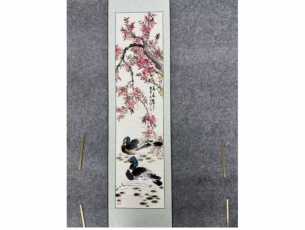 民间收藏-花鸟四条屏